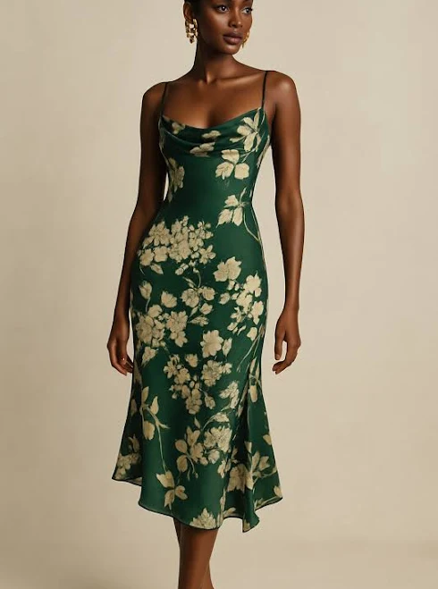 dress Floral Satin Midi Dress 2Bella $59