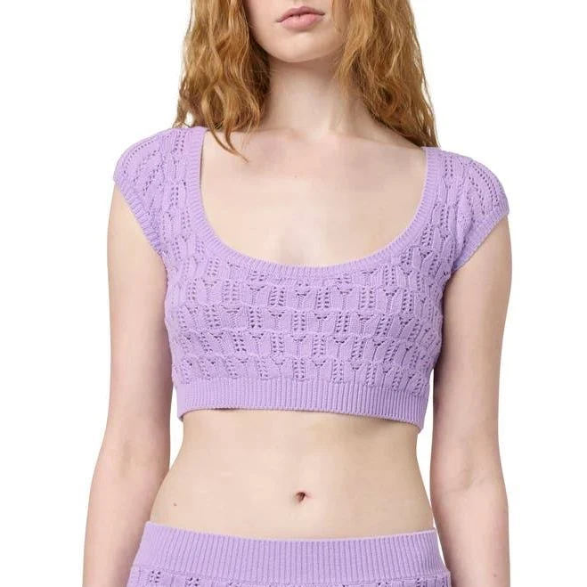 crop top Florence by Mills Women's Pointelle Cotton Blend Crop Sweater Nordstrom $34.95