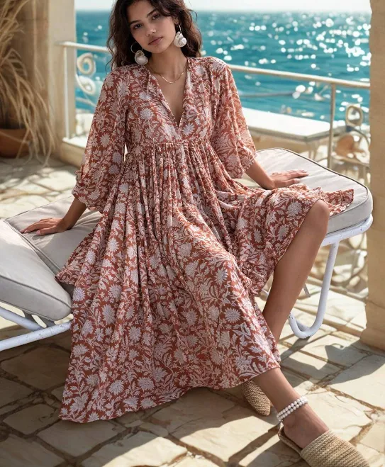 dress Flowy V-Neck Maternity Sundress Etsy - Seller $43.54