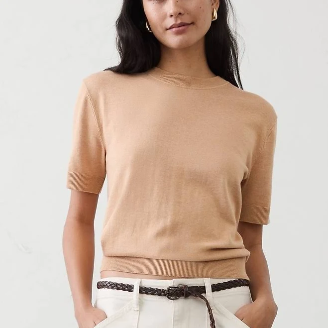 top Forever Short-Sleeve Sweater Banana Republic Factory $36