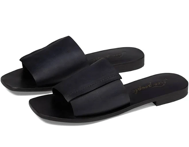 shoes Free People Verona Leather Slide Sandals Zappos.com $79.2