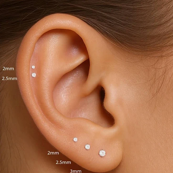 accessory G23 Titanium Tiny CZ Stud Earrings Etsy - Seller $9.59