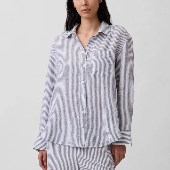 matching set Gap Women's Oversized Linen Shirt Gap $89.95