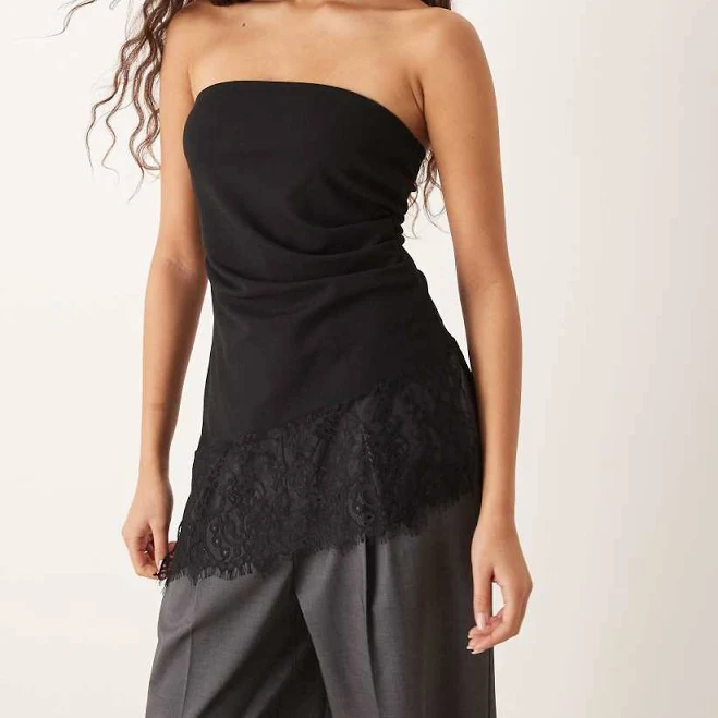 top Gina Tricot Lace Tube Top ASOS $26