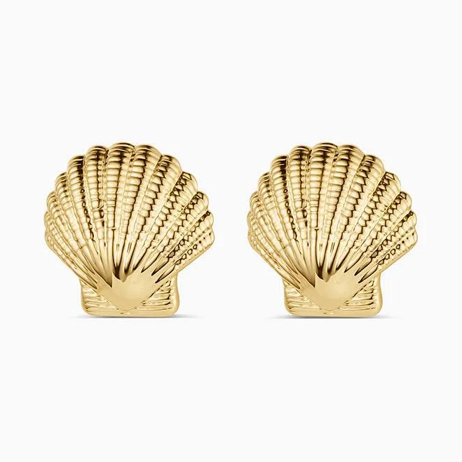accessory Gorjana Women's 18K Gold Shell Statement Stud Earrings gorjana $50