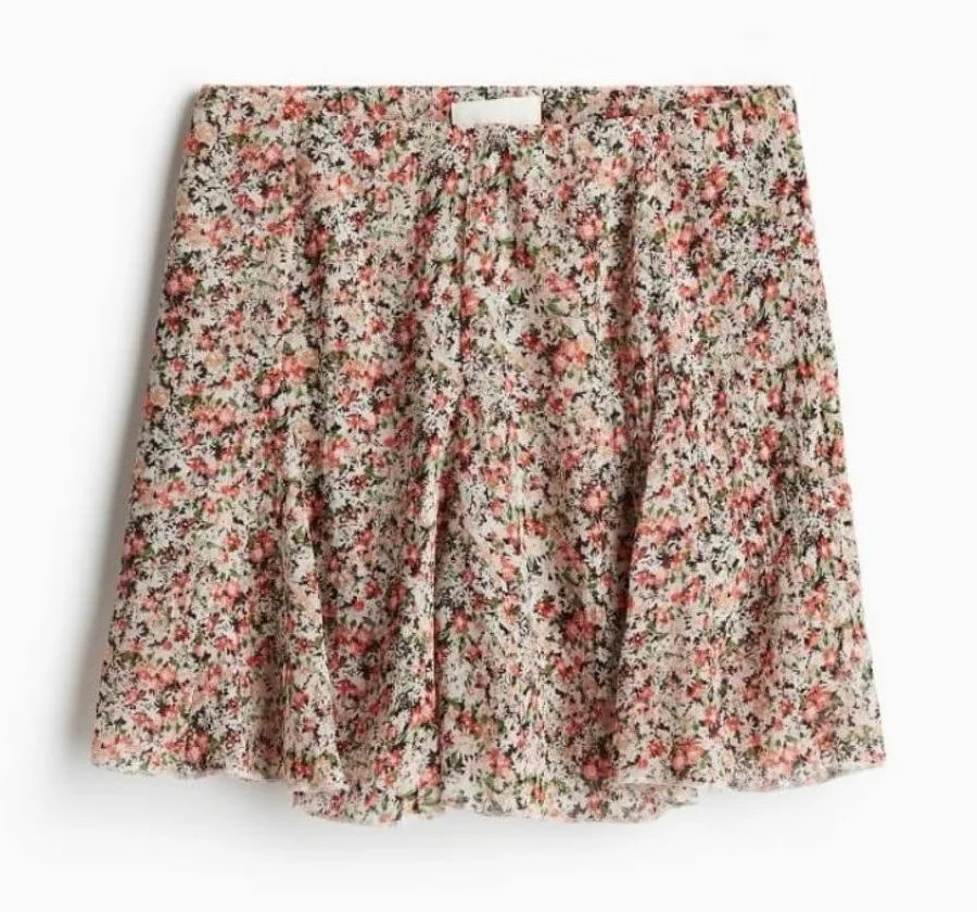 mini skirt H&M Flared Mini Skirt Mercari $8