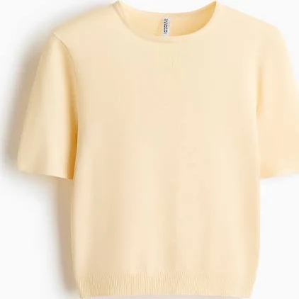 top H&M Ladies Fine-knit T-Shirt H&M $11.99