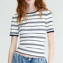 top H&M Ladies Fine-knit T-Shirt H&M $14.99