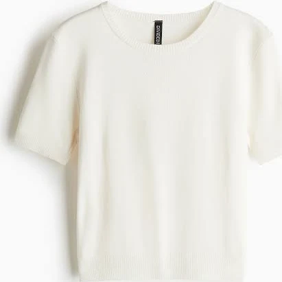 top H&M Ladies Fine-knit T-Shirt H&M $14.99