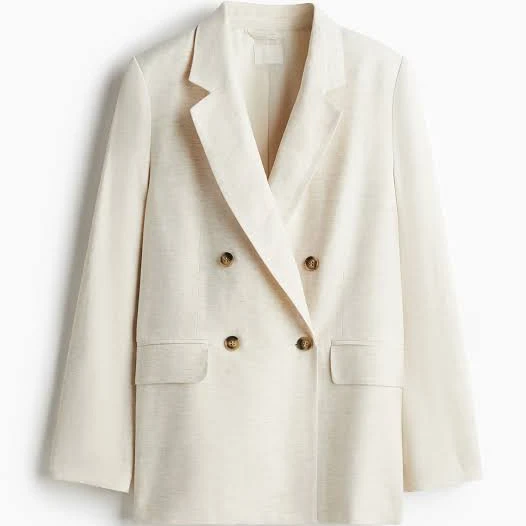 outerwear H&M Ladies Linen-Blend Blazer H&M $44.99