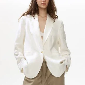 blazer H&M Ladies Linen-Blend Blazer H&M $54.99