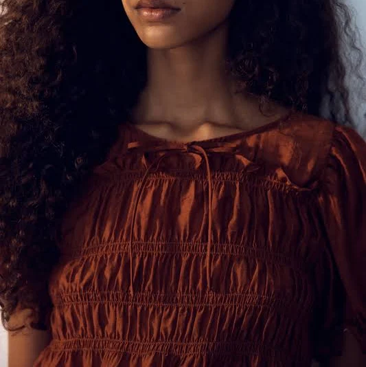 top H&M Ladies Smocked Blouse H&M $15.99