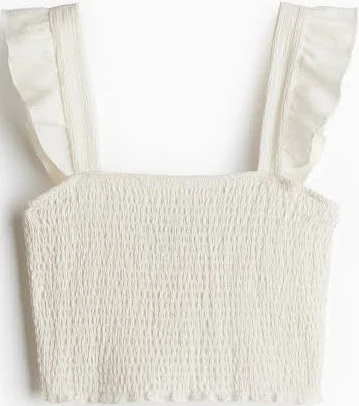 top H&M Ladies Smocked Crop Top H&M $7.99