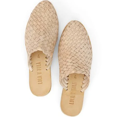 shoes Hand Woven Leather Slides lolaytula.com $90