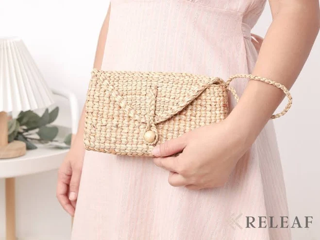 bag Handmade Boho Straw Clutch Bag Etsy - Seller $40.5