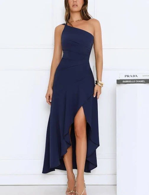 one shoulder top Hello Molly Rule Breaker One Shoulder Midi Dress Hello Molly US $95