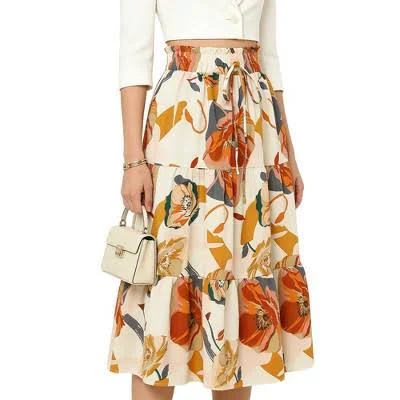 skirt High-Waisted Tiered Midi Skirt Target $34.99