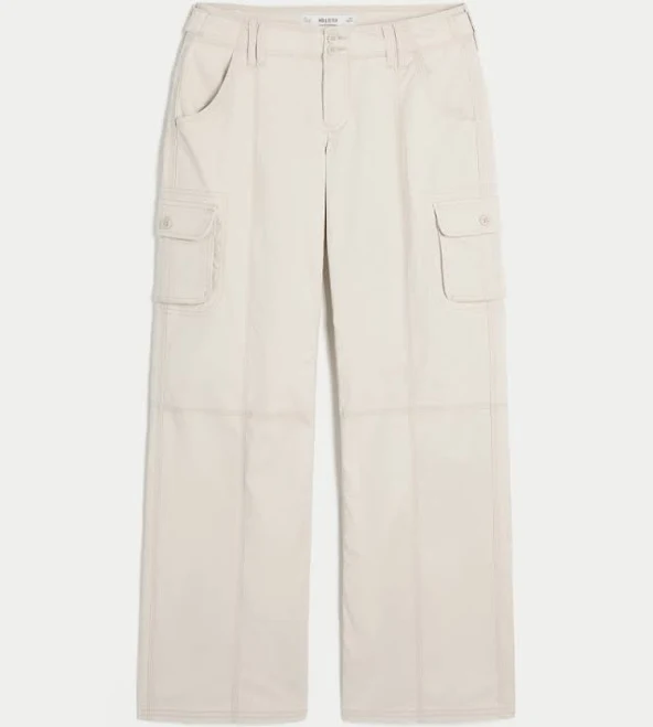 trousers Hollister Women's Low-Rise Baggy Cargo Pants Hollister Co - Official $34.99