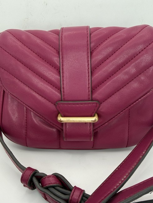 bag Hot Pink Quilted Faux Leather Crossbody Bag Gold Chain Accent eBay $16
