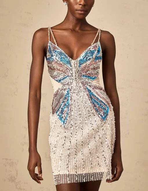 dress Ida Sequin Butterfly Bodycon Dress Miss Rosier $298