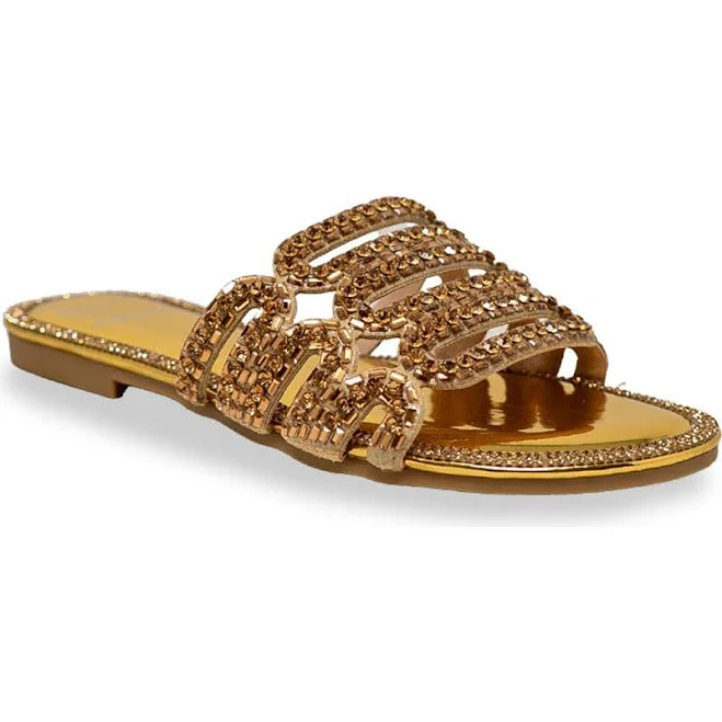 shoes in Touch Footwear Women's Rhinestone Embellished Slide Sandals Nordstrom Rack $24.97