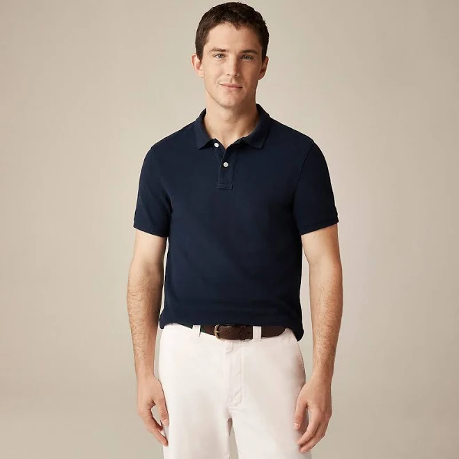 top J.Crew Men's Slim Classic Piqué Polo Shirt J.Crew $79.5