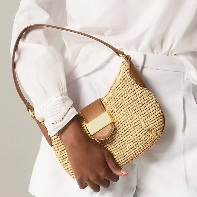 bag J.Crew Women's Berkeley Buckle Straw Shoulder Bag J.Crew $88.5