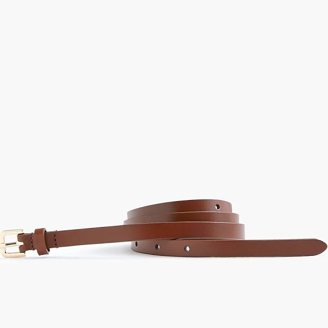 accessory J.Crew Women's Italian Bonded Leather Skinny Belt J.Crew Factory $39.99