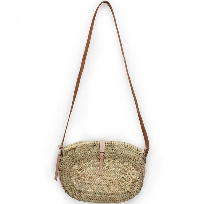 bag Jeanne Mini Crossbody Bag with Leather Closure and Handle French Baskets $53