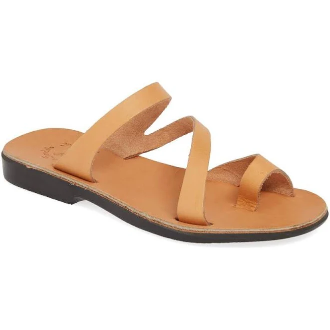 shoes Jerusalem Sandals Women's Noah Leather Slide On Sandals Jerusalem Sandals $77.95