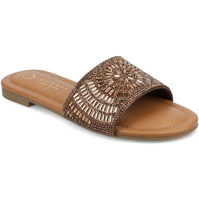 shoes Journee Maria Crystal Embellished Slide Sandals Kohl's $28.89
