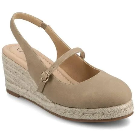 shoes Journee Women's Asmyna Espadrille Round Toe Ankle Strap Wedges, Size: Medium, Beige Walmart - KNS International $59.99
