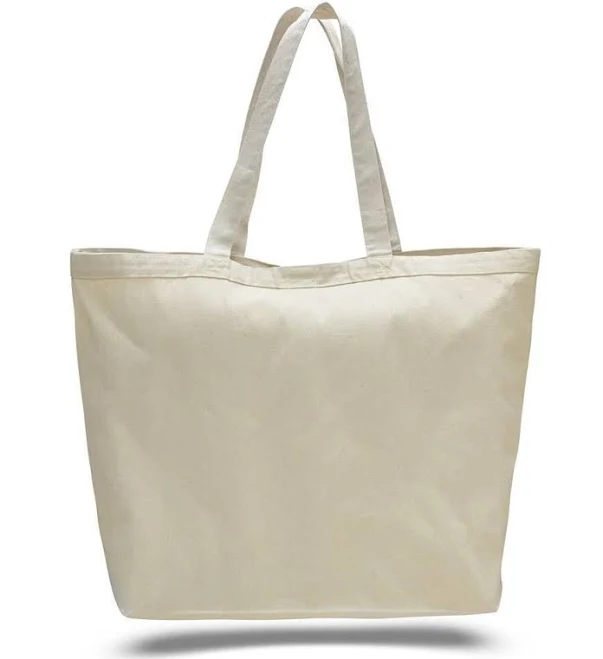 bag Jumbo Heavy Canvas Tote Bag with Hook and Loop Closure Bag and Canvas $3.93