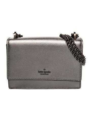 bag Kate Spade New York Saffiano Leather Shoulder Bag in Grey The RealReal $44