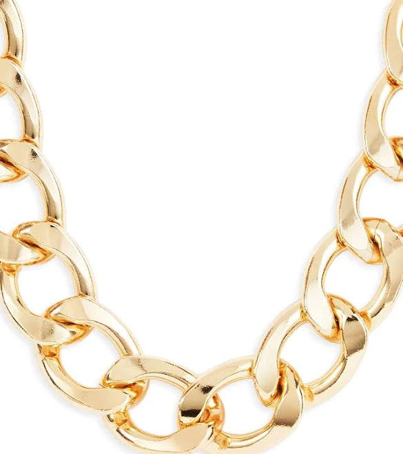 accessory Kenneth Jay Lane 18 Gold Chunky Link Chain Necklace Bloomingdale's $52.5