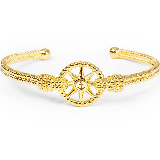 accessory KJP Mariner's Compass Cuff Bracelet in Gold Kiel James Patrick $72