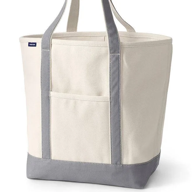 bag Lands' End Large 5 Pocket Open Top Canvas Tote Bag Kohl's $38.2