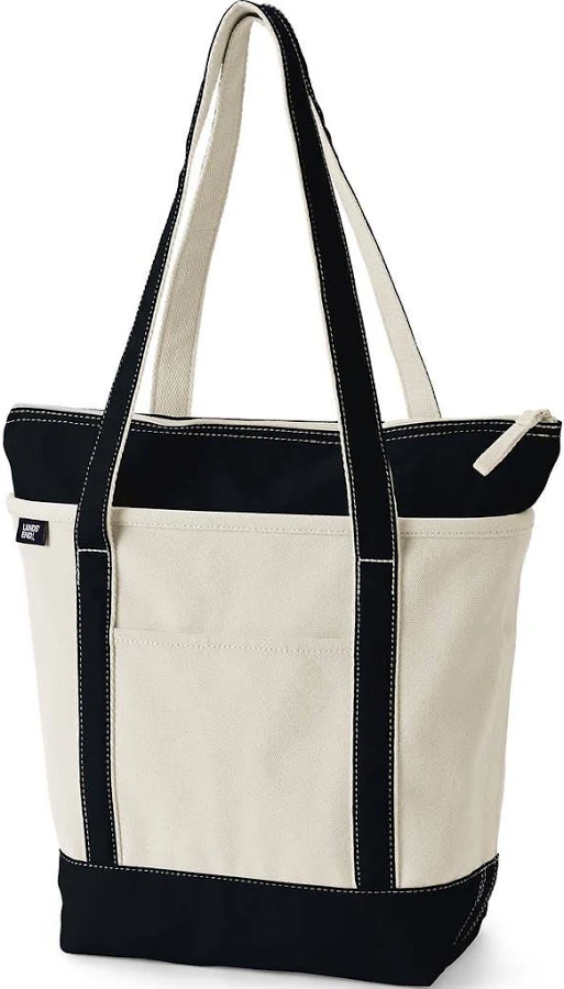 bag Lands' End Large 5 Pocket Zip Top Long Handle Canvas Tote Bag Nordstrom $47.96