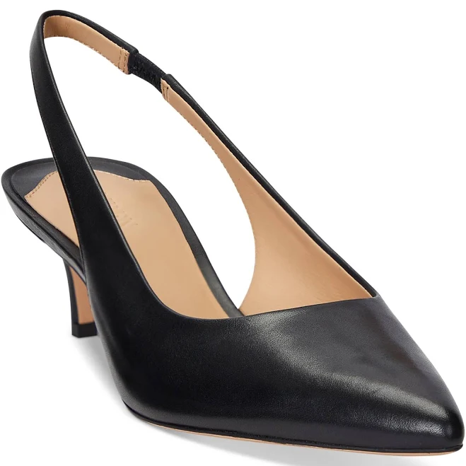 shoes Lauren Women's Ralph Lauren Lolah Burnished Leather Slingback Pumps Macy's $90