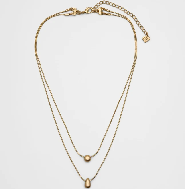 accessory Layered Metal Pendant Necklace Banana Republic Factory $13.5