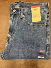 jeans Levi's Men's Straight Leg Jeans Blue Denim Cotton Medium Wash Classic 5-Pocket eBay $25.99