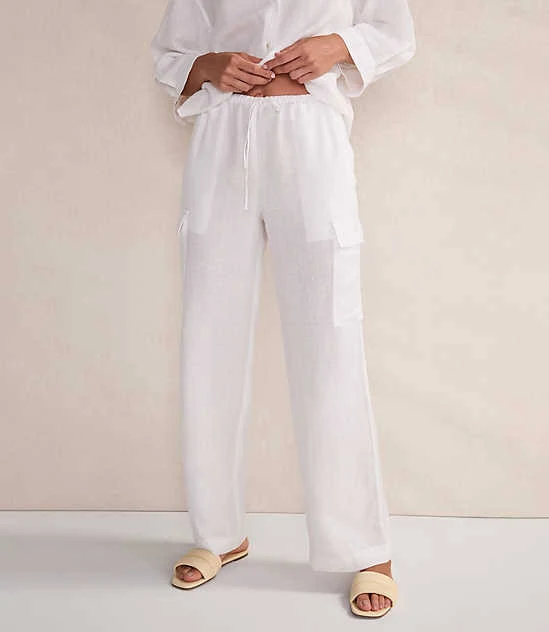 pants Loft Women's Haven Well Within Linen Cargo Pants LOFT $88.5