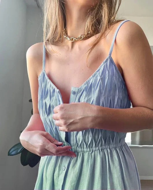 dress LUISA Women's Linen Maxi Dress with Shoulder Straps Etsy - Seller $180