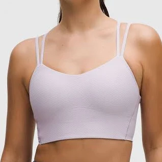 activewear top lululemon Like A Cloud Longline Bra Light Support, B/C Cup Dot - Size 2 - Faint Lavender lululemon $49