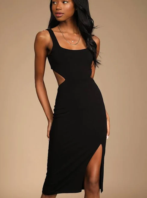 dress Lulus Cutout Bodycon Midi Dress Lulus $59