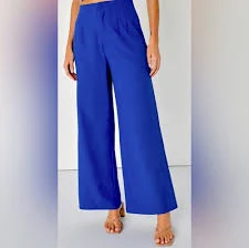 pants Lulu's Easy Attention Cobalt Blue High Rise Wide-Leg Pants Poshmark $15