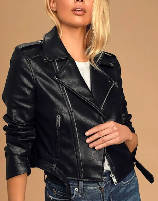 jacket Lulus Exclusive Vegan Leather Moto Jacket Lulus $65