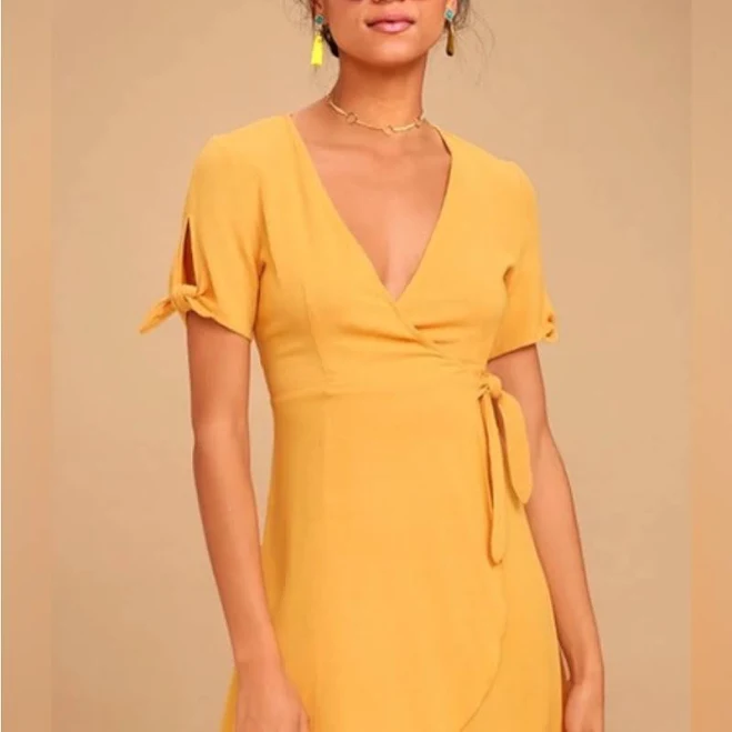 dress Lulus Exclusive Wrap Dress Poshmark $15