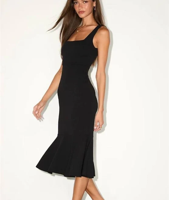 dress Lulus Moment Maker Square Neck Trumpet Midi Dress eBay - pijie1_10 $62.41