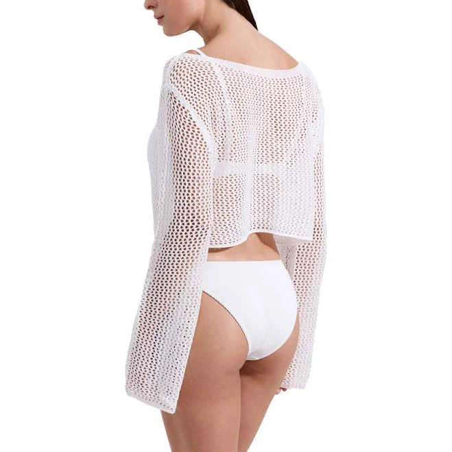 crop top Luma Gottex Women's Monaco Net Crochet Crop Top Nordstrom $80